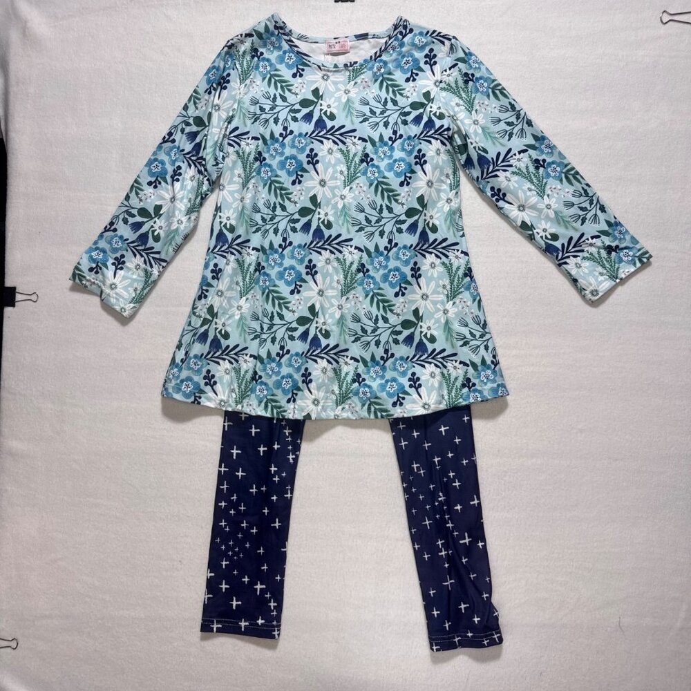 Girls 2pc Shirt and Pants Set Size 10/12 Boutique New with Tags